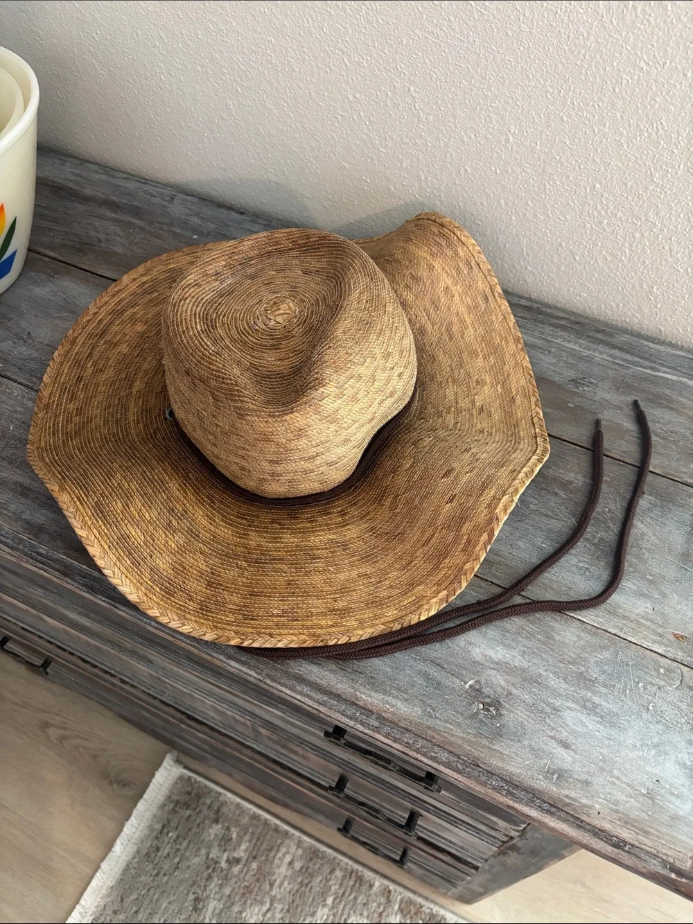 Tula hand-made palm fiber outback style hat Made in Mexico Austin Texas one size